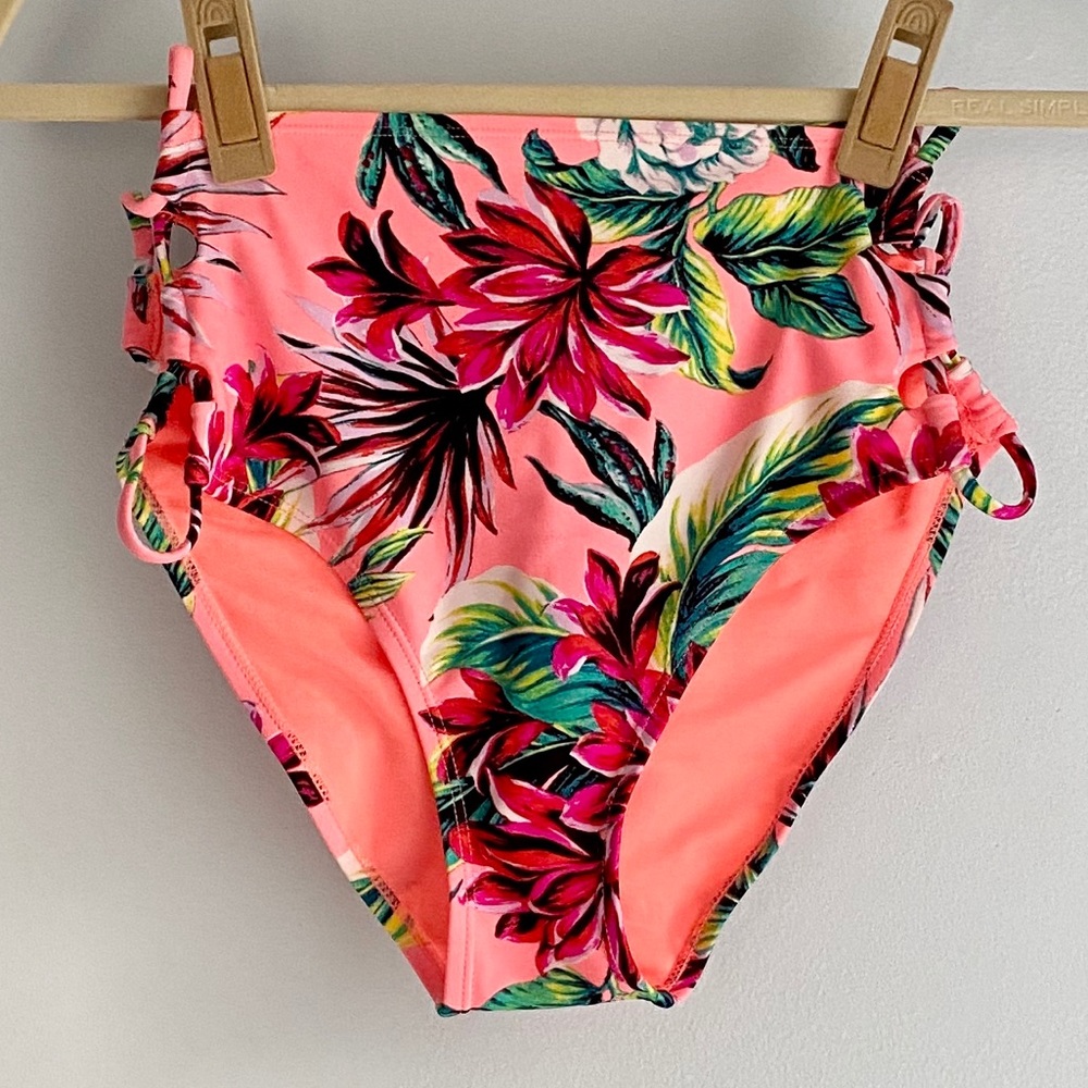 High waisted swimsuit bottoms - Tropical Bathing Suit Bottoms